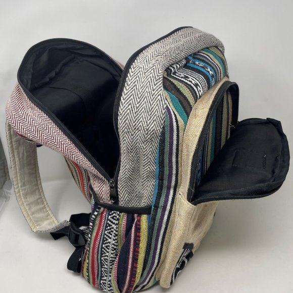 Himalayan All Natural Handmade Pure Hemp Laptop Large Backpack for men or Women main image 7